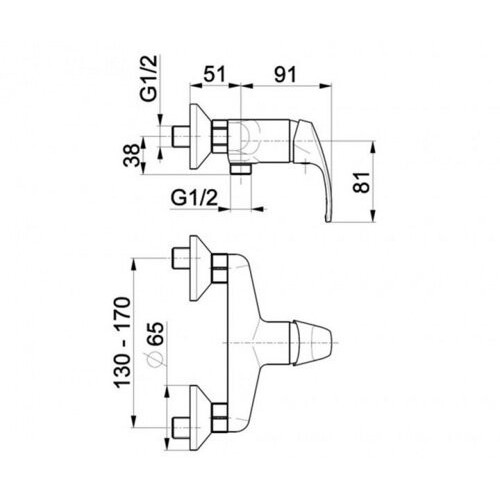 Смеситель для душа Armatura Krzem 4216-010-00