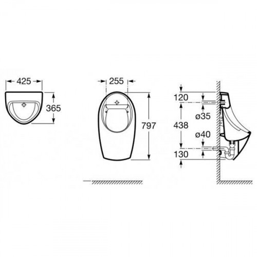 Писсуар Roca Euret A35945E000