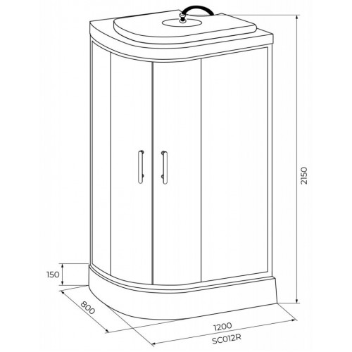 Душевая кабина Iva SC012CTR 120х80