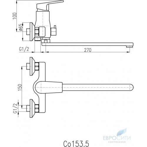 Смеситель для ванны Rav Slezak Colorado CO153.5