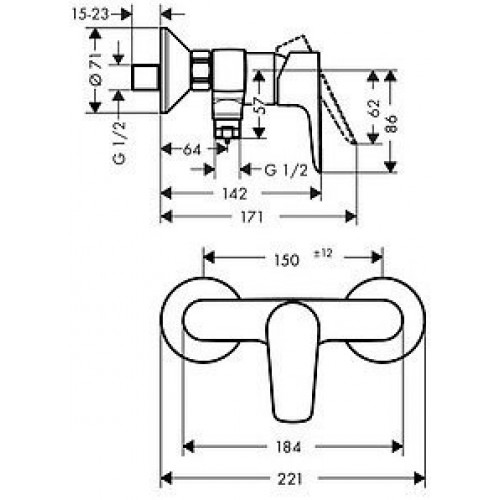 Смеситель для душа Hansgrohe Talis E 71760000