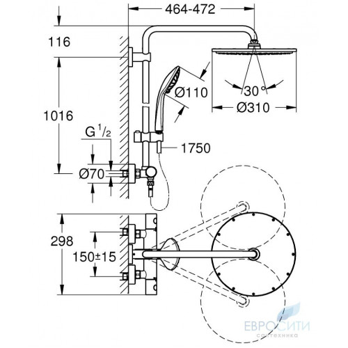 Душевая стойка Grohe Euphoria System 310 26075001