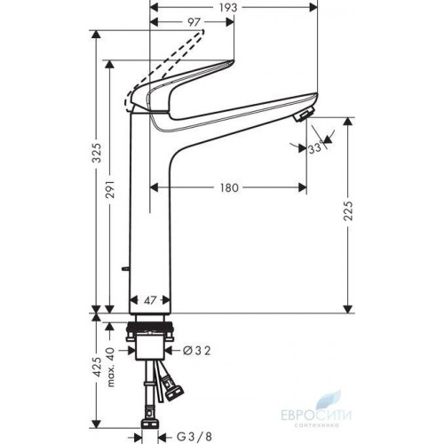 Смеситель для умывальника Hansgrohe Novus 230 71124000