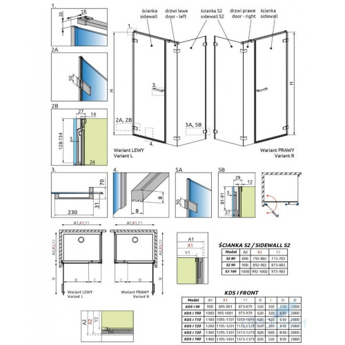 Душевой уголок Radaway Arta KDS I 100x80