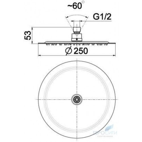 Верхний душ Armatura O 250 842-361-00-BL