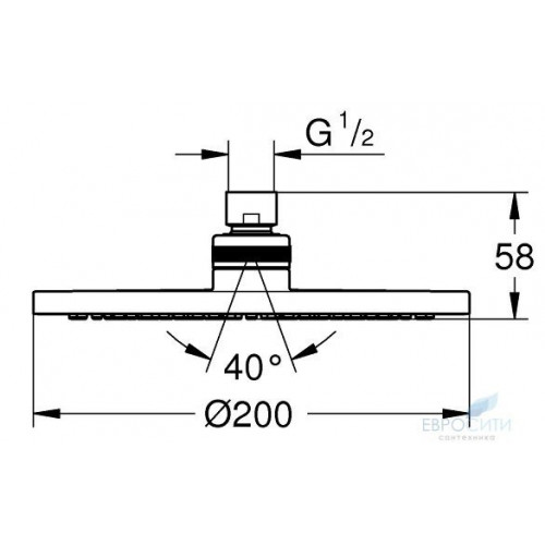 Верхний душ Grohe Tempesta 200 Cosmopolitan 27541001