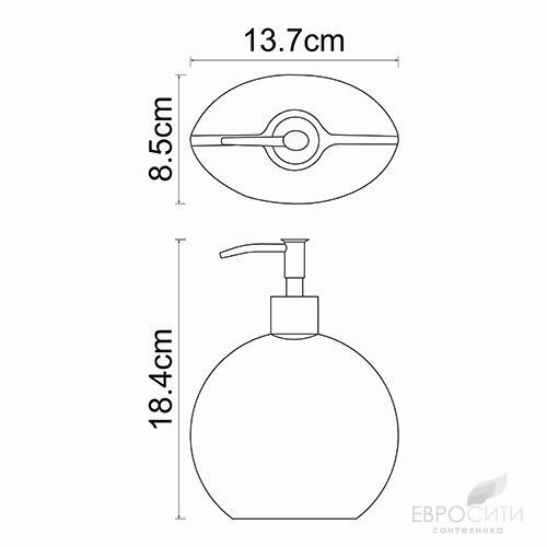 Дозатор жидкого мыла WasserKraft Eider K-33399