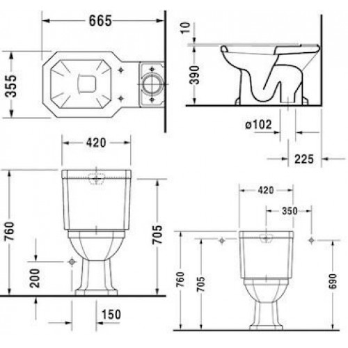 Унитаз напольный Duravit 1930 022709 00 00