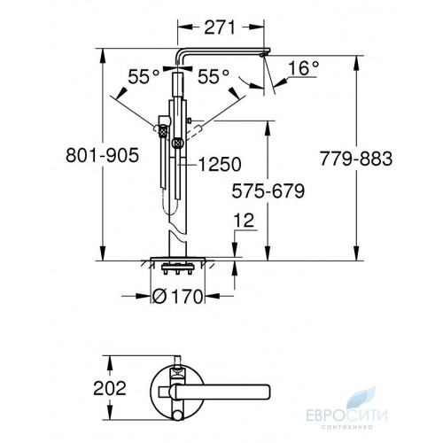 Смеситель для ванны Grohe Lineare 23792001