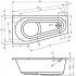 Ванна акриловая Riho Delta 160x80, асимметричная