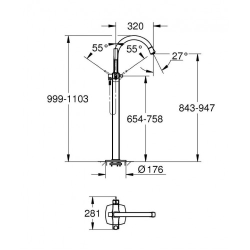 Смеситель для ванны Grohe Grandera 23318000