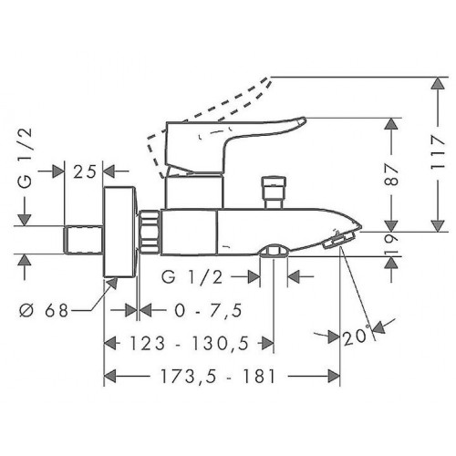 Смеситель Hansgrohe Metris 31480000