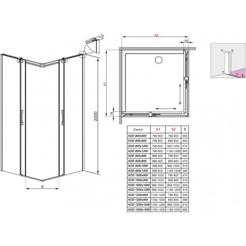 Душевой уголок Radaway Espera KDD 80x80