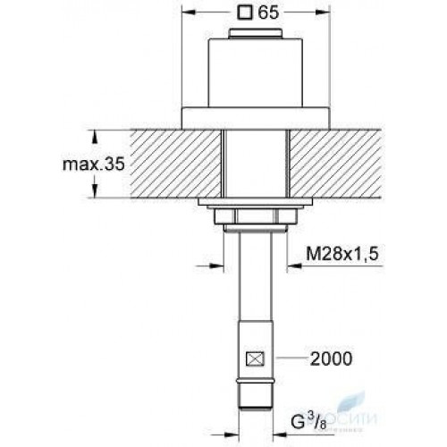 Вывод для ручного выдвижного душа Grohe 27531000