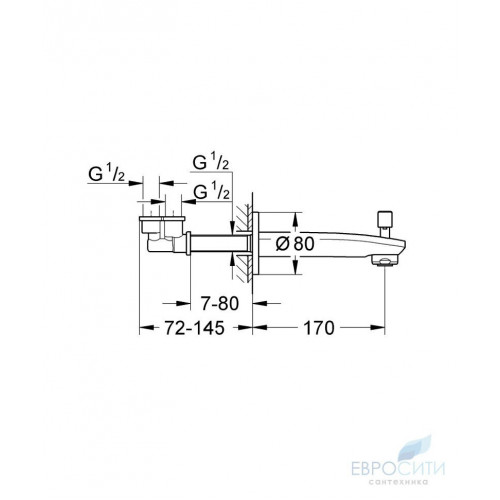 Излив для ванны Grohe Eurostyle Cosmo 13277002