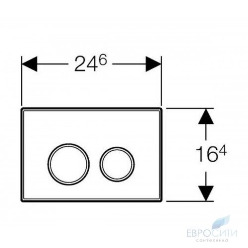 Кнопка для инсталляции Geberit Sigma20 (чёрный матовый лак - черный) EasyClean 115.882.16.1