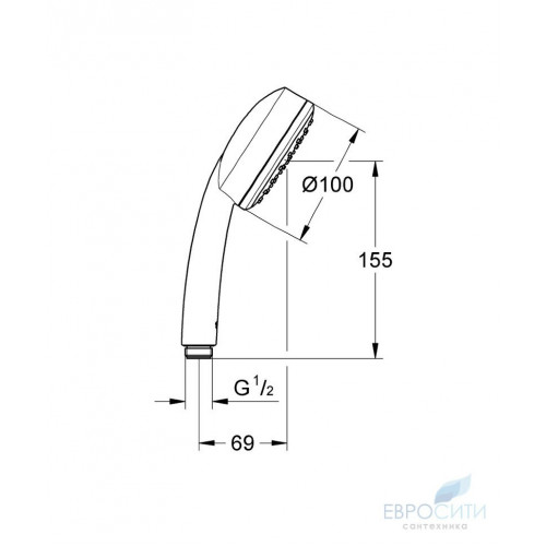 Лейка душевая Grohe Tempesta Cosmopolitan II 27571002