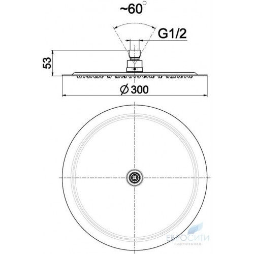 Верхний душ Armatura O 300 842-371-00-BL