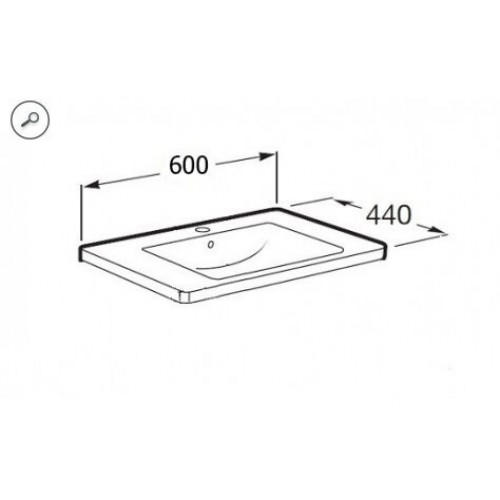 Умывальник мебельный Roca The Gap Unik 60x44