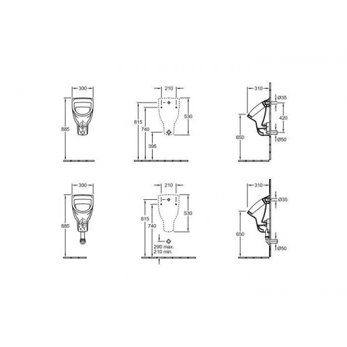 Писсуар Villeroy&Boch O.Novo 7507 00 01