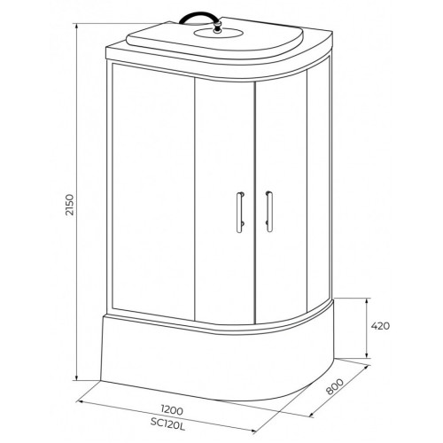 Душевая кабина Iva SC120CML 120х80