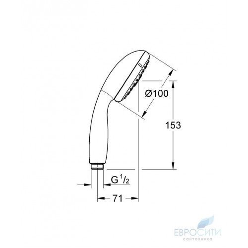 Лейка душевая Grohe Tempesta New III 28261002