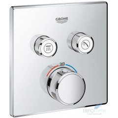 Термостат Grohe SmartControl 29124000, встраиваемый, на 2 источника