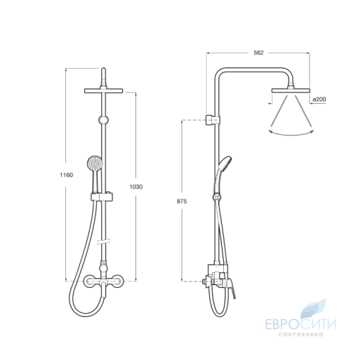 Душевая стойка Roca Victoria 75A9725C00