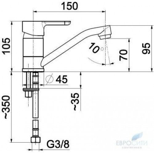 Смеситель для умывальника Armatura Granat 5522-914-00/5522-915-00