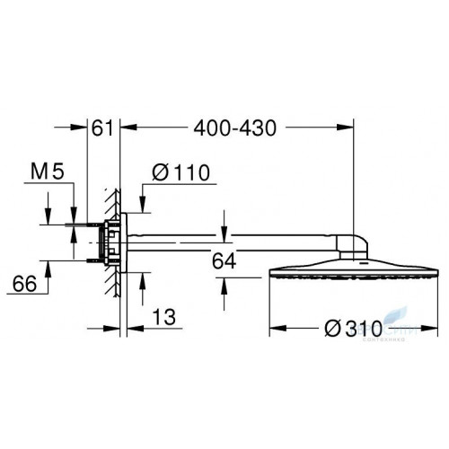 Верхний душ Grohe Rainshower 310 SmartActive 26475000