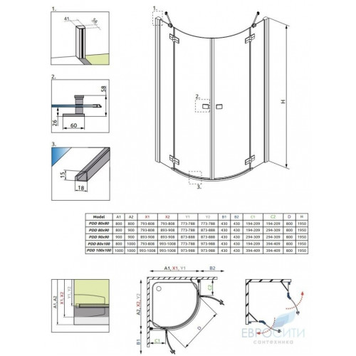 Душевой уголок Radaway Almatea PDD 80x80