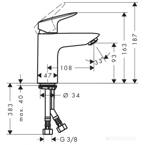 Смеситель Hansgrohe Logis 71107000