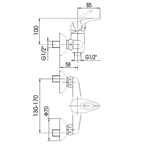 Смеситель для душа Armatura Jaspis 546-010