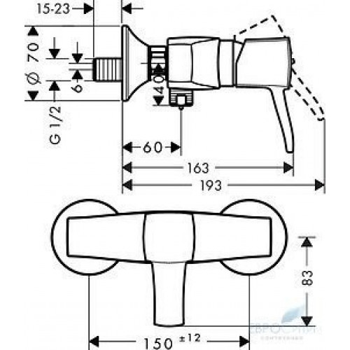 Смеситель для душа Hansgrohe Metropol Classic 31360000