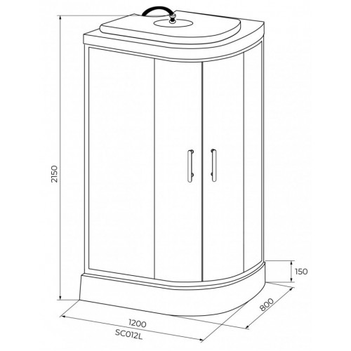 Душевая кабина Iva SC012CTL 120х80