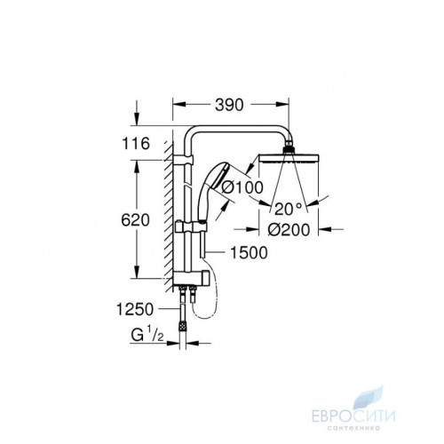 Душевая стойка Grohe Tempesta System 200 27389002