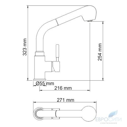 Смеситель для кухни WasserKraft Main 4166