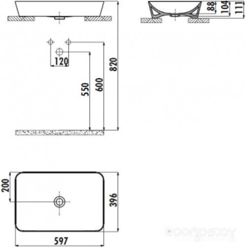 Умывальник Creavit Ultra 60x40 UL060-00CB00E-0000