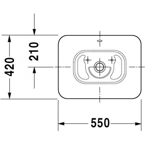 Умывальник Duravit Bacino 55x42, накладной 033452