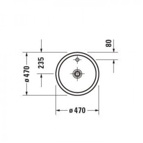Умывальник Duravit Starck 1 D470, накладной 0386470027
