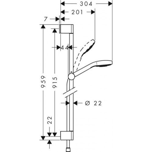 Душевая стойка Hansgrohe Croma 110 Select E Vario 90 26592400