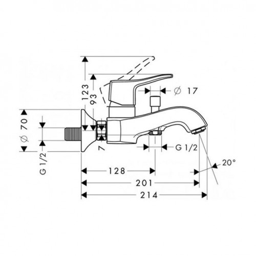 Смеситель Hansgrohe Metris Classic 31478000