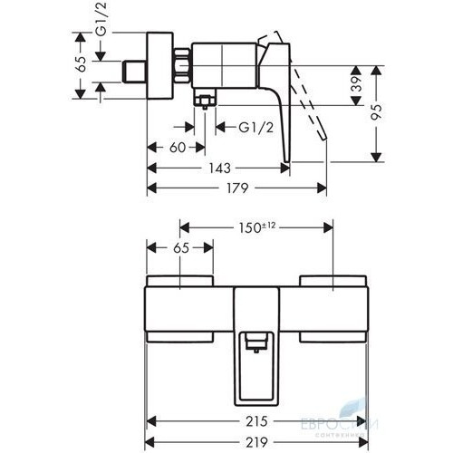 Смеситель для душа Hansgrohe Metropol 32560000