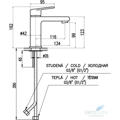 Смеситель для умывальника Rav Slezak Colorado CO128.5