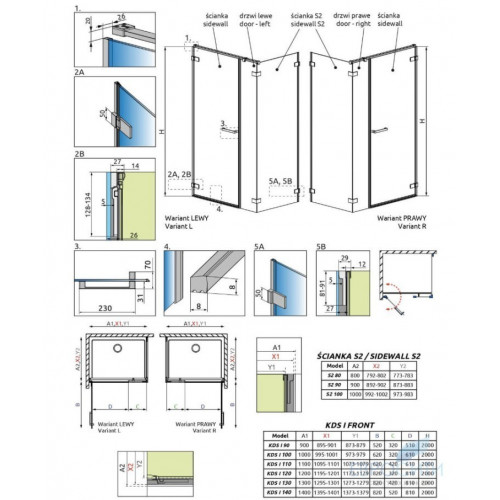 Душевой уголок Radaway Arta KDS I 120x80