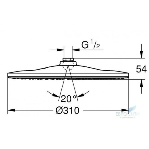 Верхний душ Grohe Rainshower 310 Mono 26561000