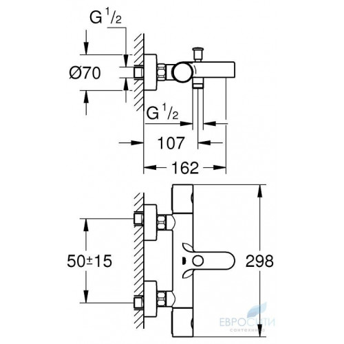 Термостат для ванны Grohe Grohtherm 800 Cosmopolitan 34766000