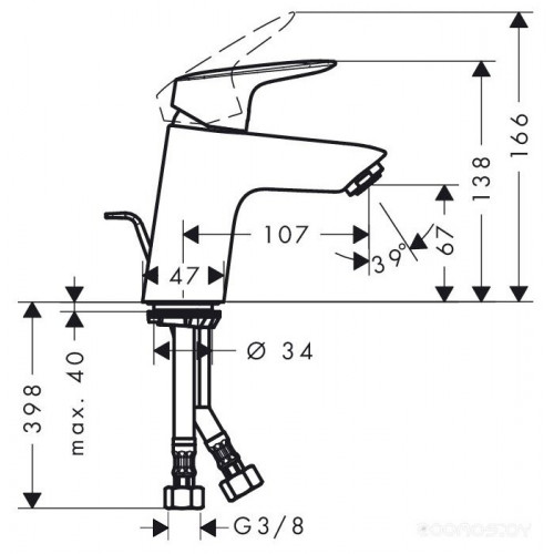 Смеситель Hansgrohe Logis 71077000