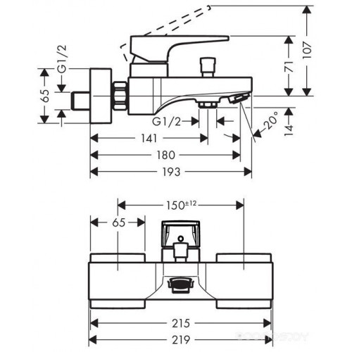 Смеситель Hansgrohe Metropol 74540000