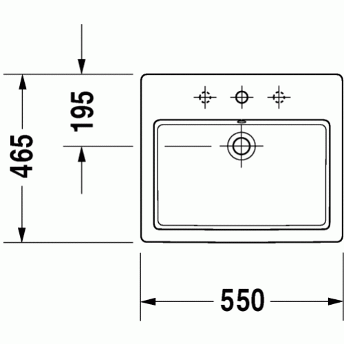 Умывальник врезной Duravit Vero 55x46 031555